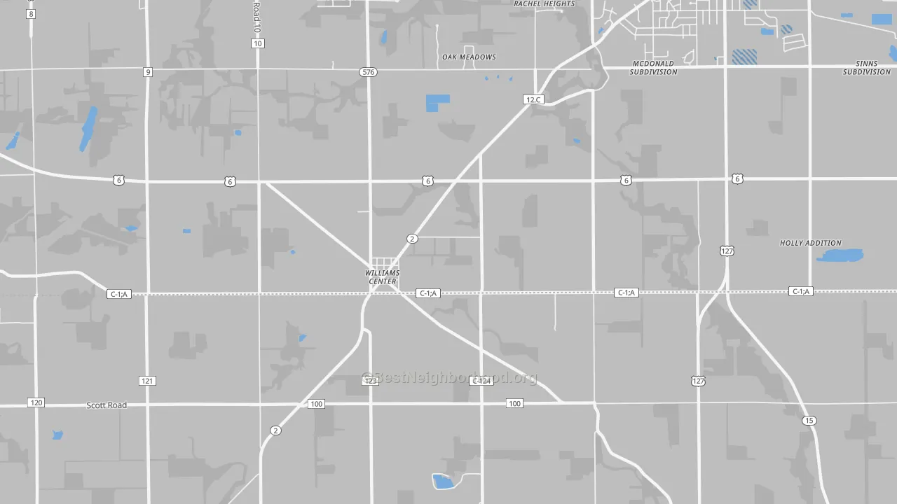 Transit Grade map of Williams Center, OH
