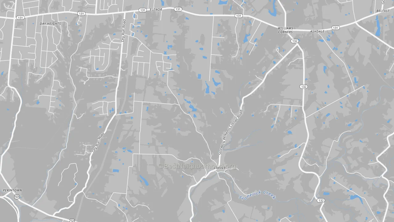 Transit Grade map of Williams Corner, OH