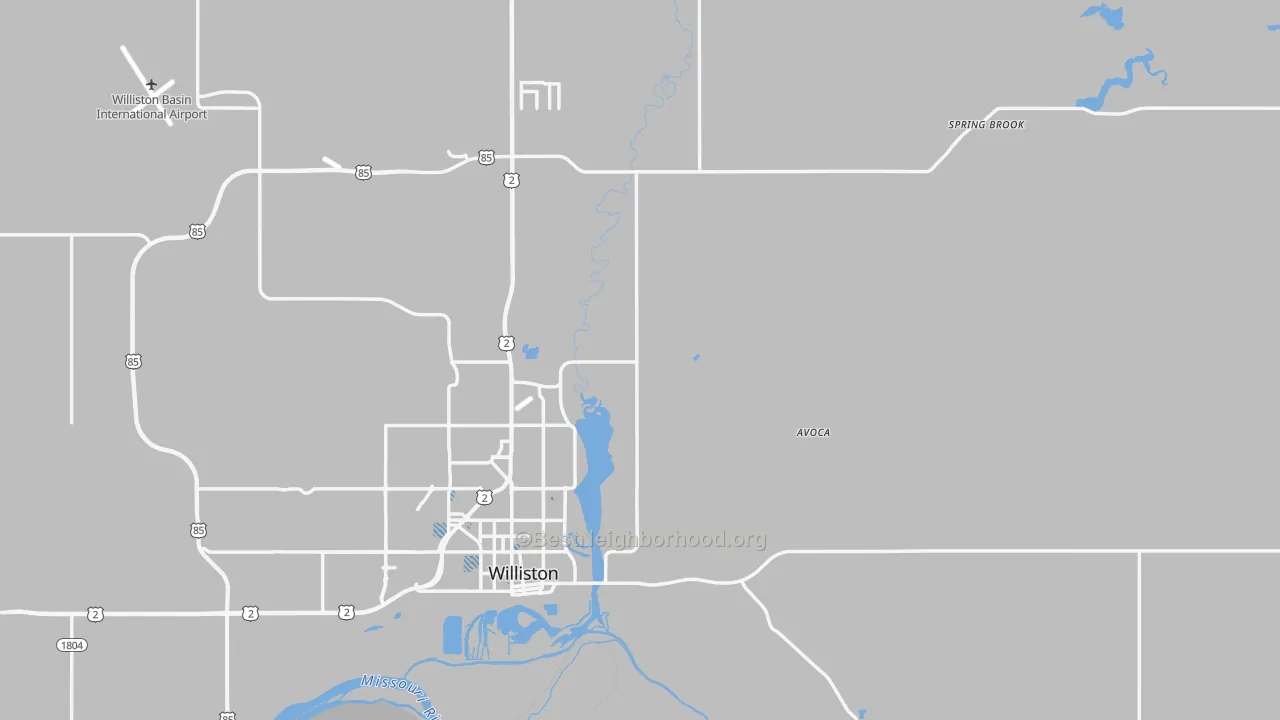 Transit Grade map of Williams County, ND