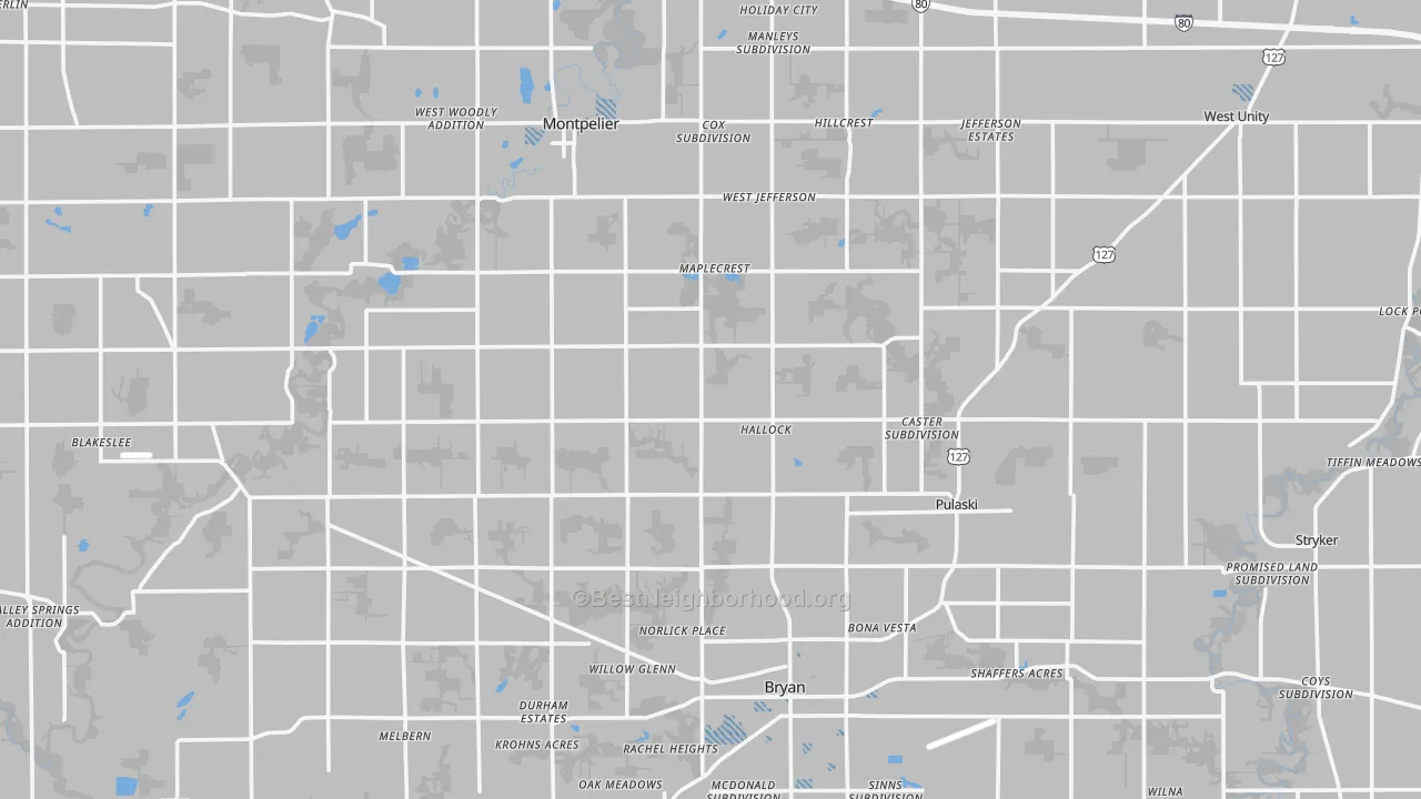 Transit Grade map of Williams County, OH