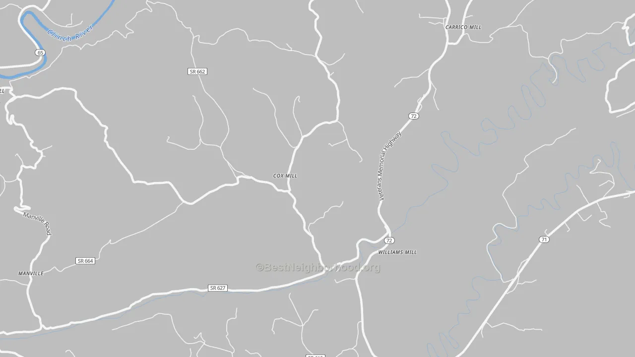 Transit Grade map of Williams Mill, VA