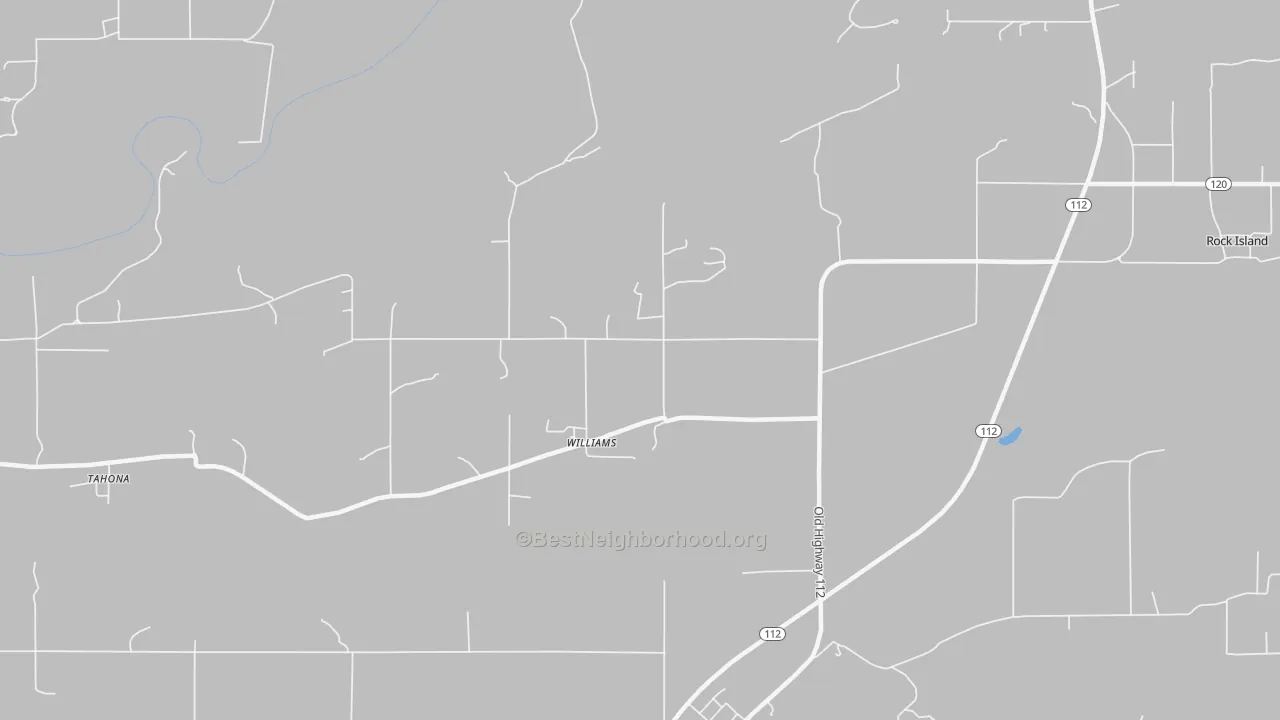 Transit Grade map of Williams, OK