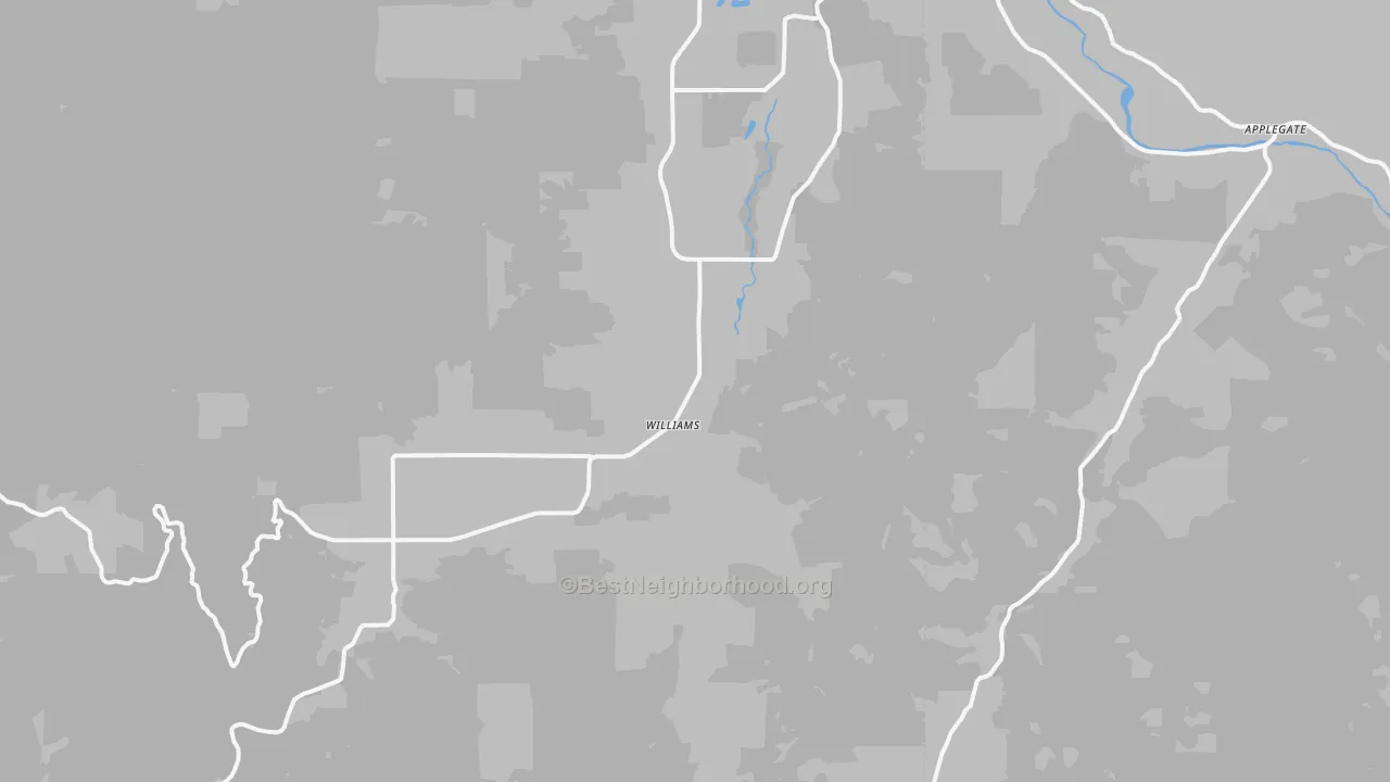 Transit Grade map of Williams, OR