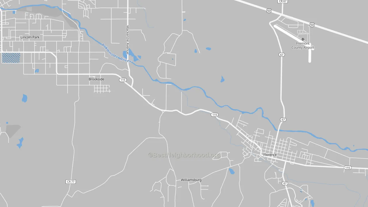 Transit Grade map of Williamsburg, CO