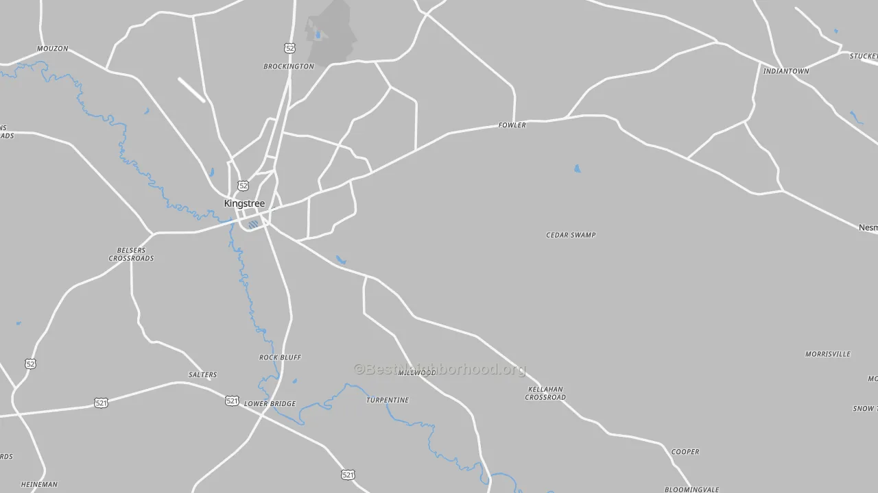Transit Grade map of Williamsburg County, SC