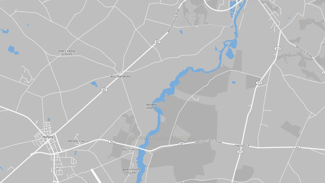 Transit Grade map of Williamsburg, MD