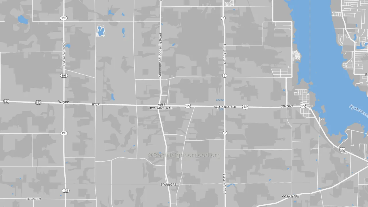 Transit Grade map of Williamsfield, OH