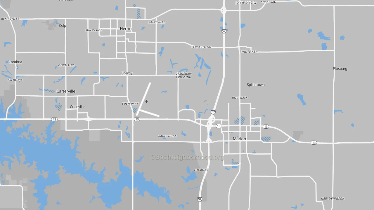 Transit Grade map of Williamson County, IL