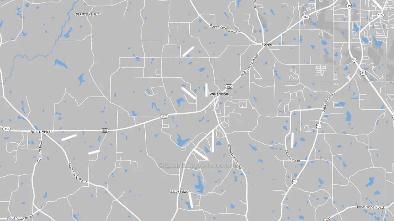 Transit Grade map of Williamson, GA