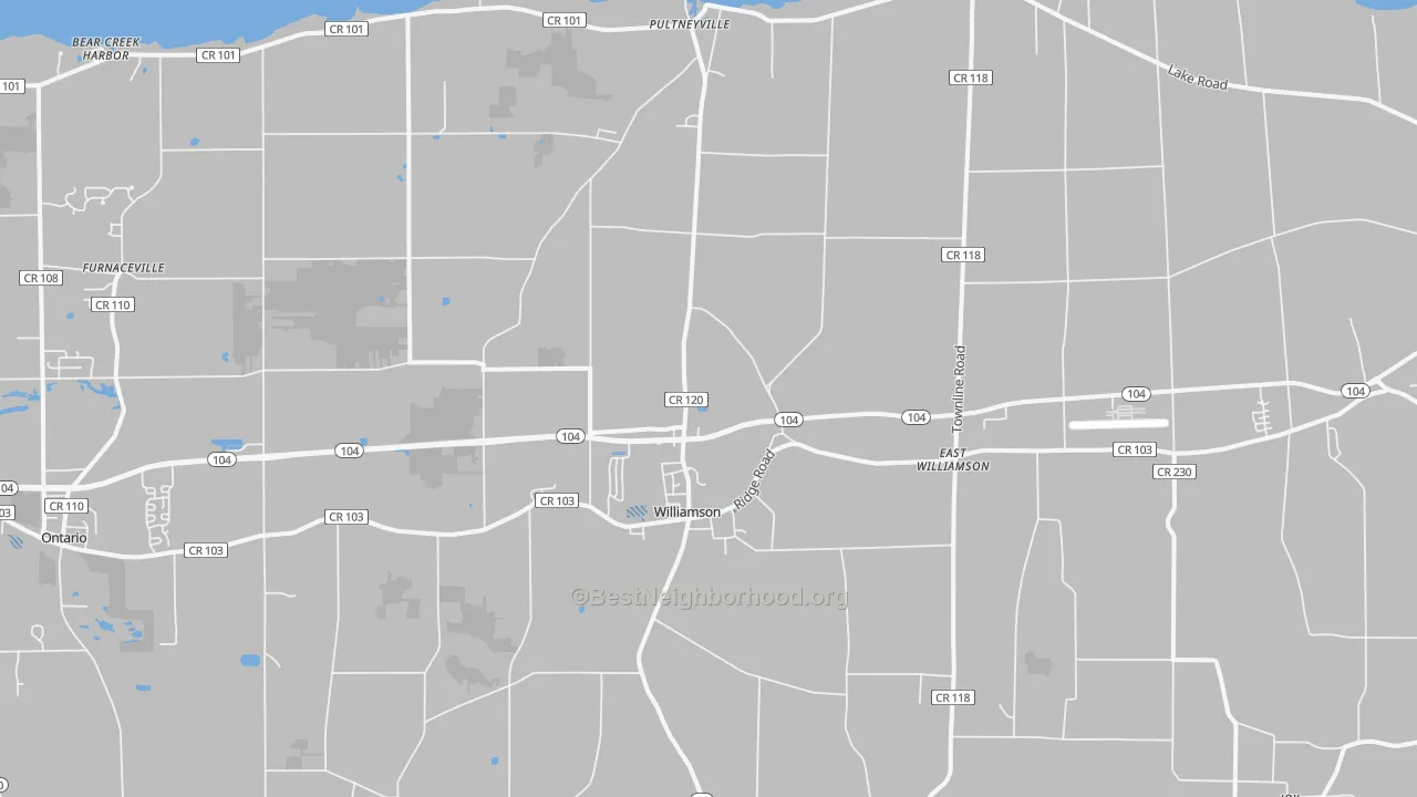 Transit Grade map of Williamson, NY