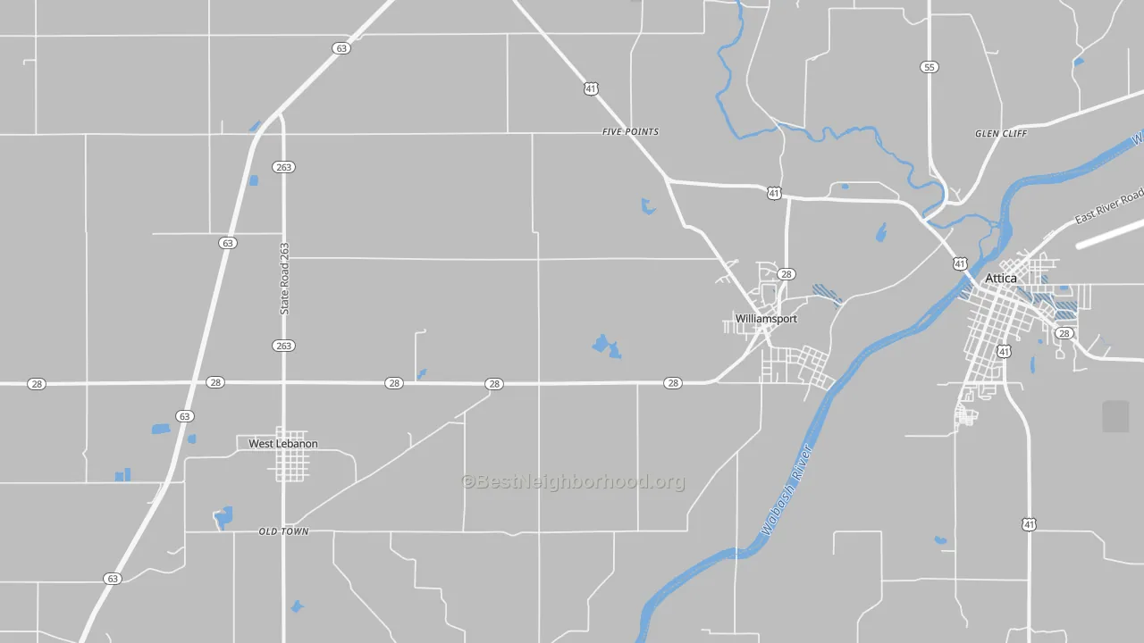 Transit Grade map of Williamsport, IN