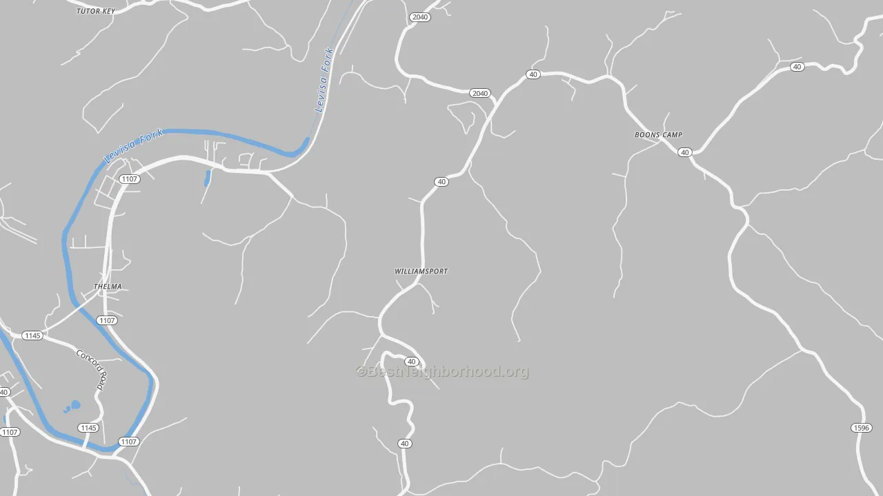Transit Grade map of Williamsport, KY