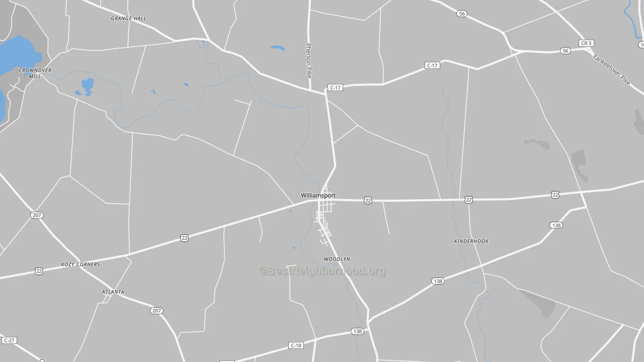 Transit Grade map of Williamsport, OH