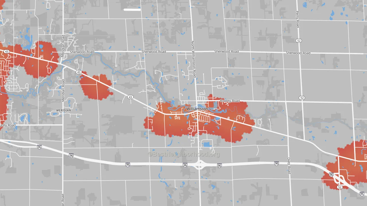 Transit Grade map of Williamston, MI