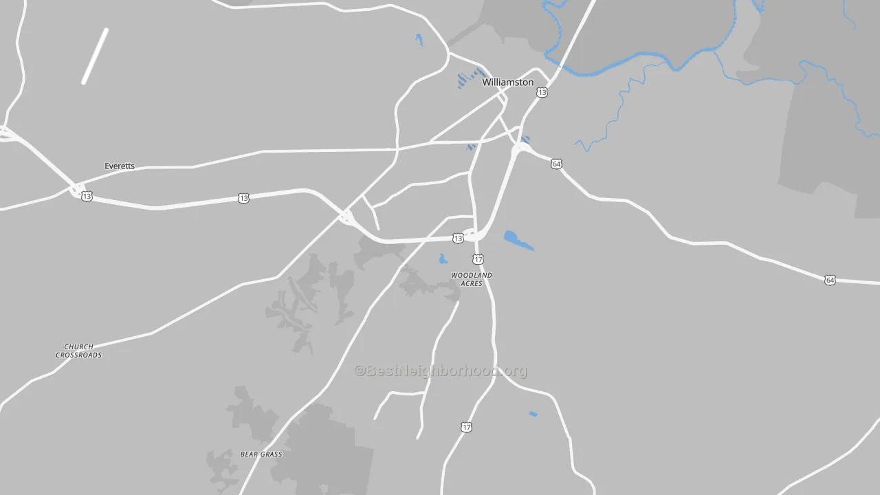 Transit Grade map of Williamston, NC