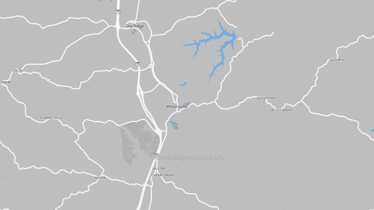 Transit Grade map of Williamstown, KY