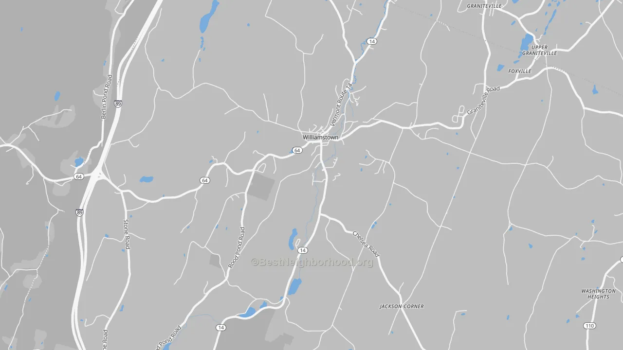 Transit Grade map of Williamstown, VT