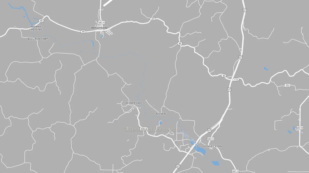 Transit Grade map of Williamsville, MO