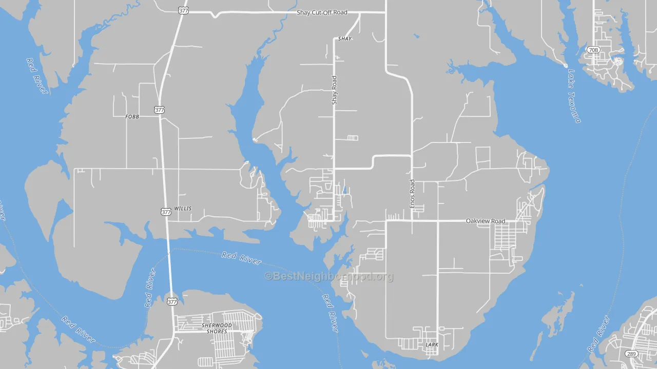 Transit Grade map of Willis, OK
