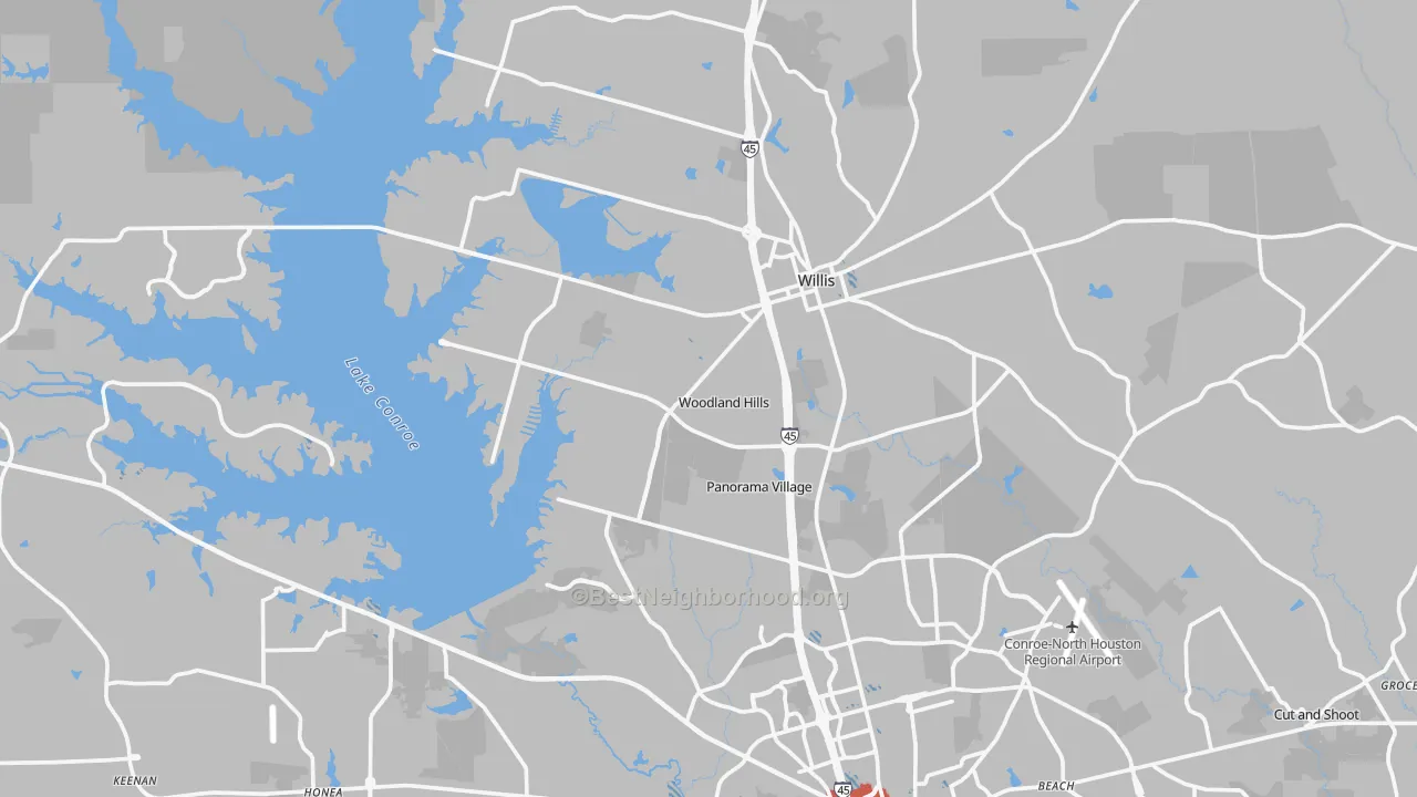 Transit Grade map of Willis, TX