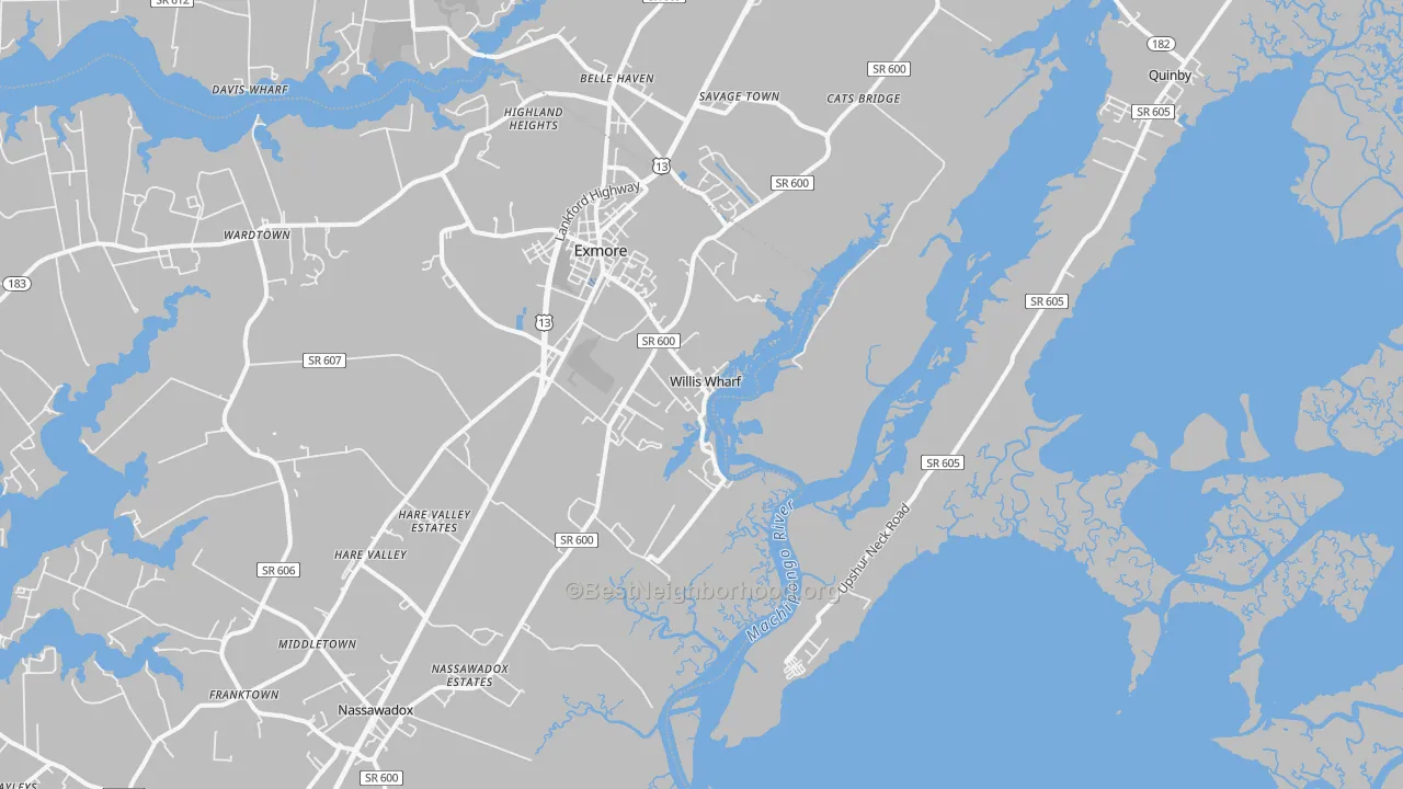 Transit Grade map of Willis Wharf, VA