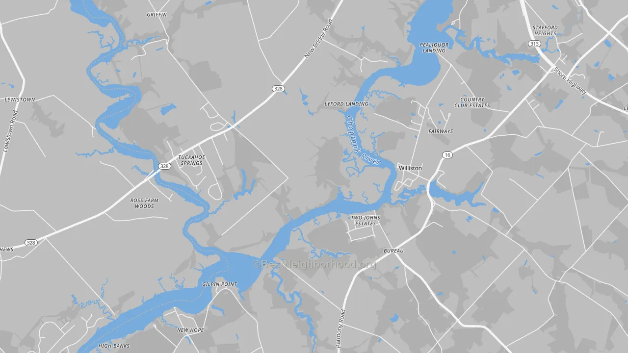 Transit Grade map of Williston, MD