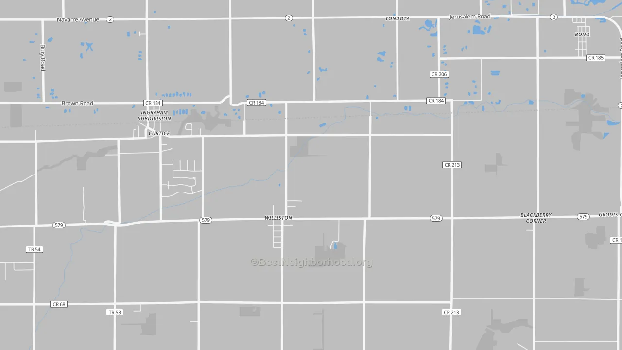 Transit Grade map of Williston, OH