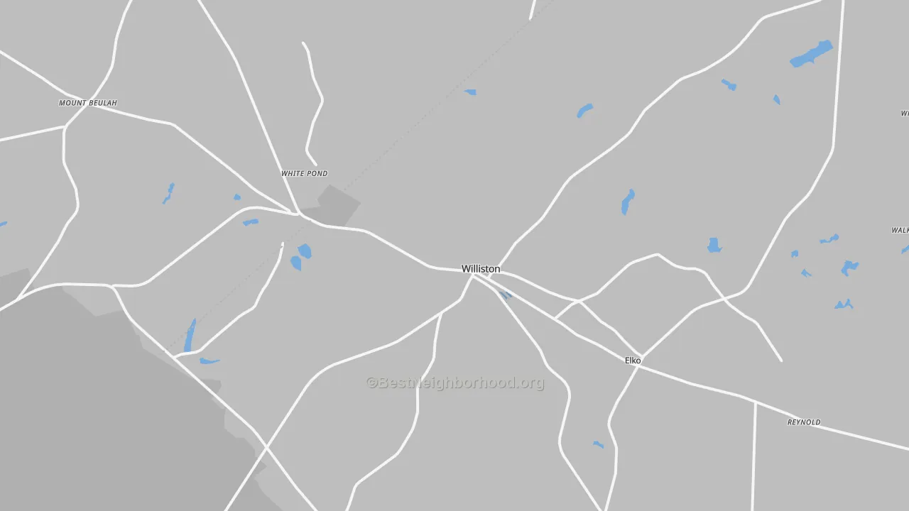 Transit Grade map of Williston, SC