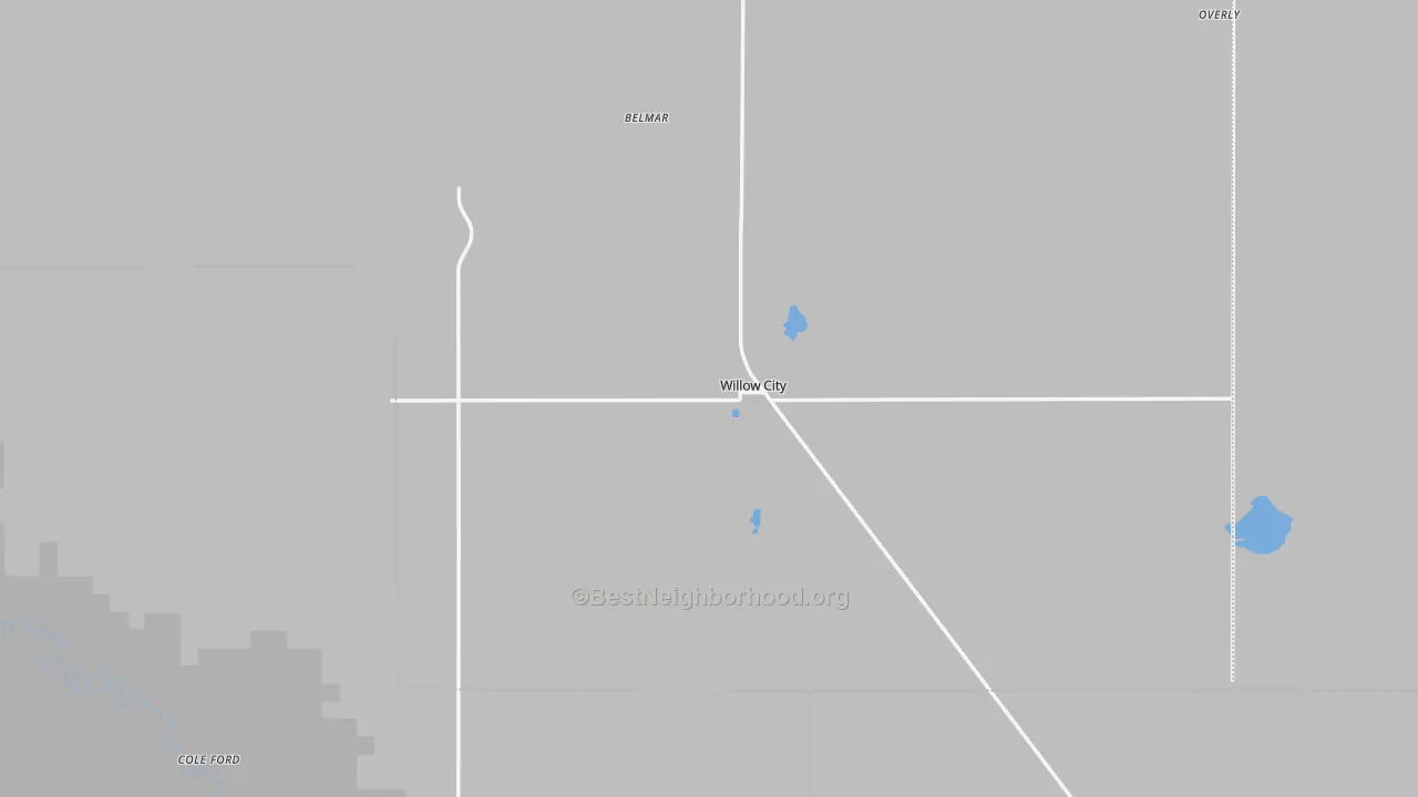 Transit Grade map of Willow City, ND