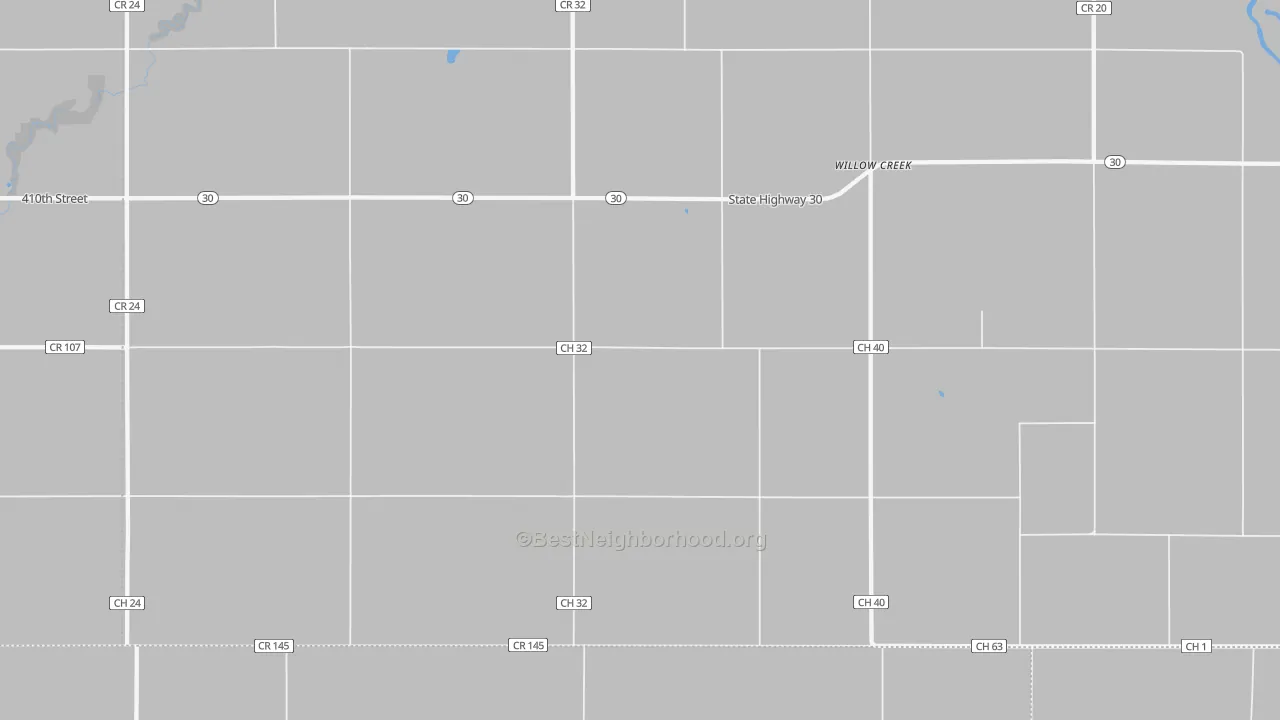 Transit Grade map of Willow Creek, MN
