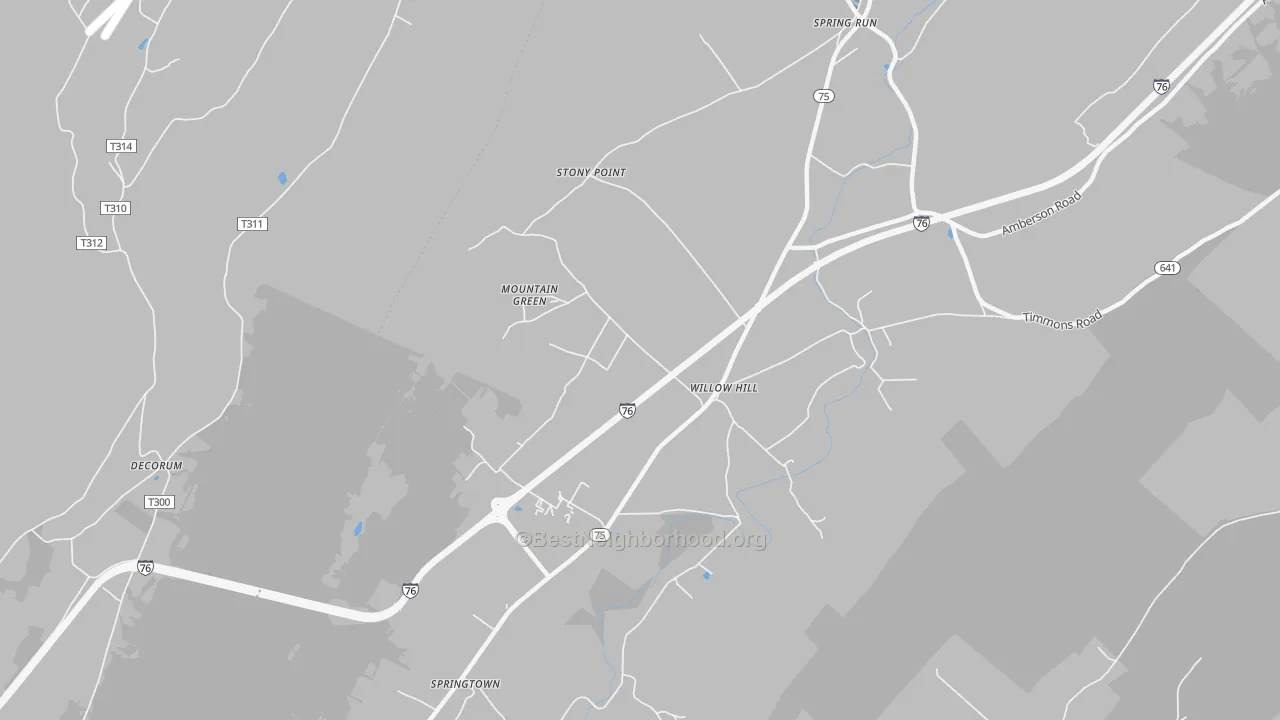 Transit Grade map of Willow Hill, PA