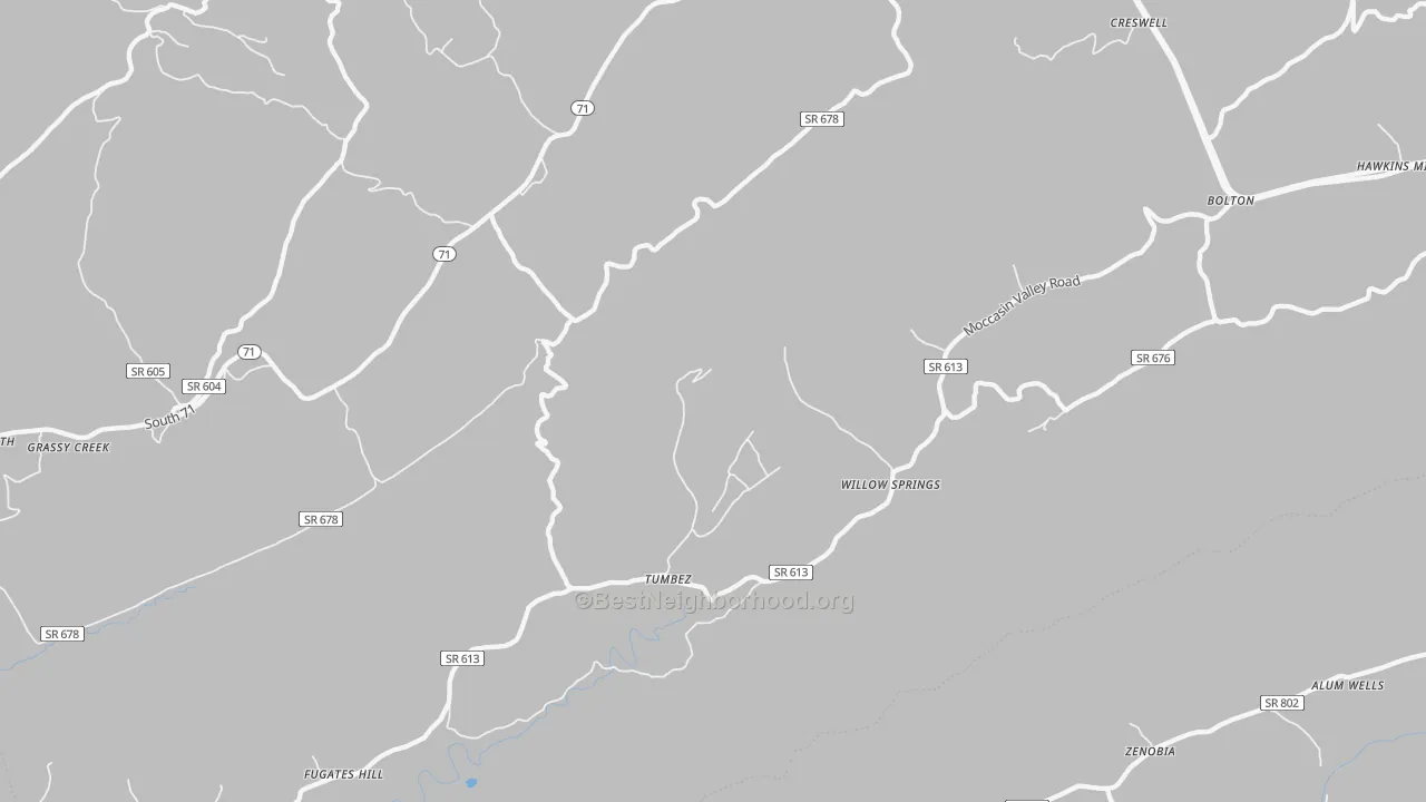 Transit Grade map of Willow Spring, VA