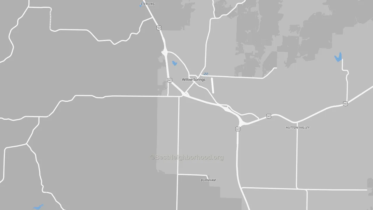 Transit Grade map of Willow Springs, MO
