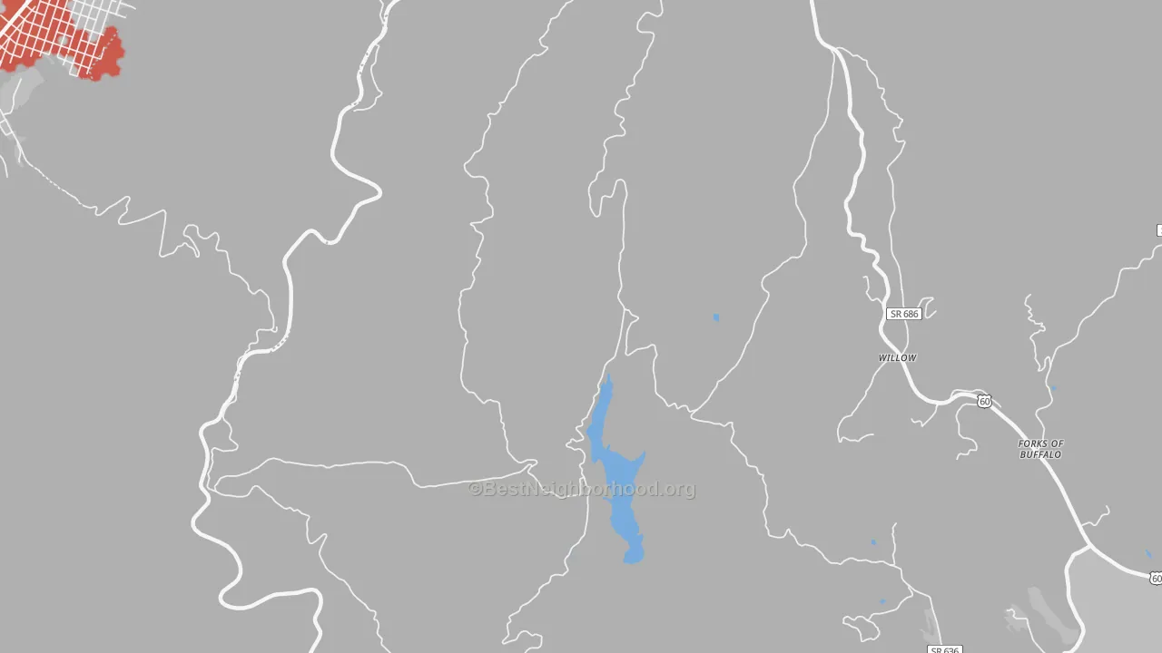 Transit Grade map of Willow, VA