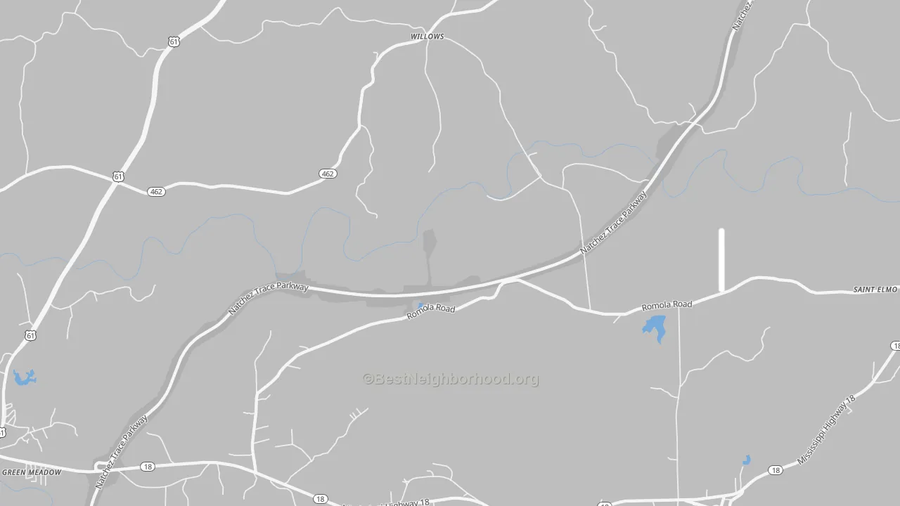 Transit Grade map of Willows, MS