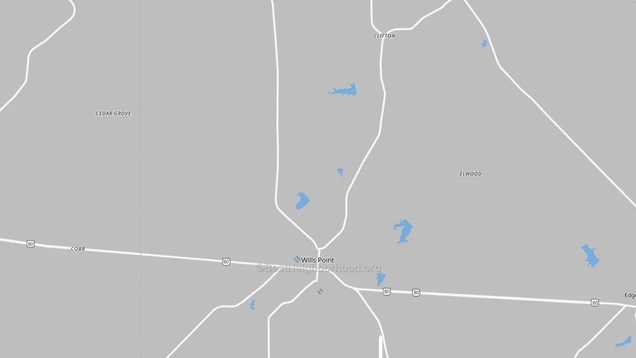 Transit Grade map of Wills Point, TX