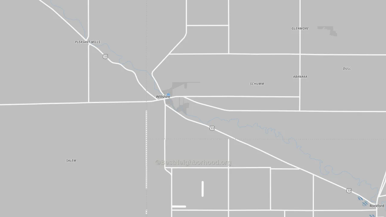 Transit Grade map of Willshire, OH