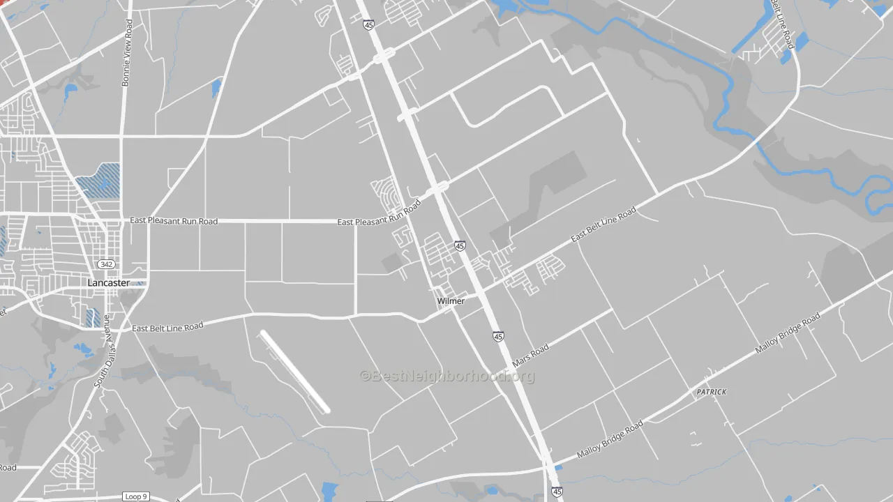 Transit Grade map of Wilmer, TX
