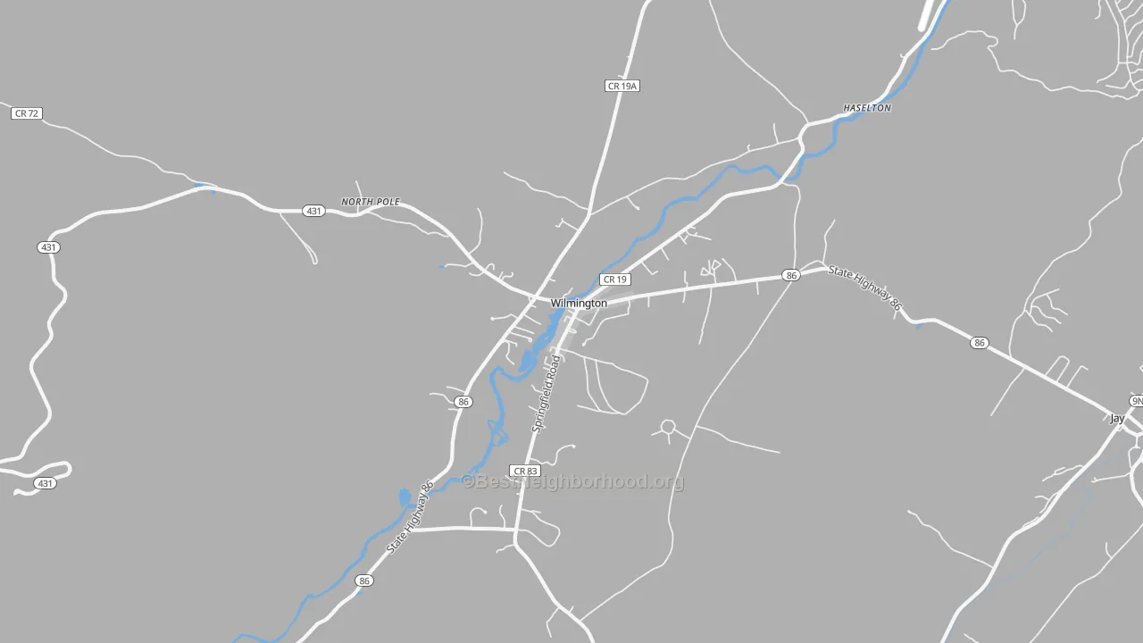 Transit Grade map of Wilmington, NY