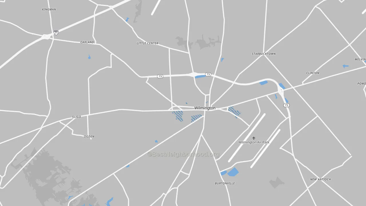 Transit Grade map of Wilmington, OH