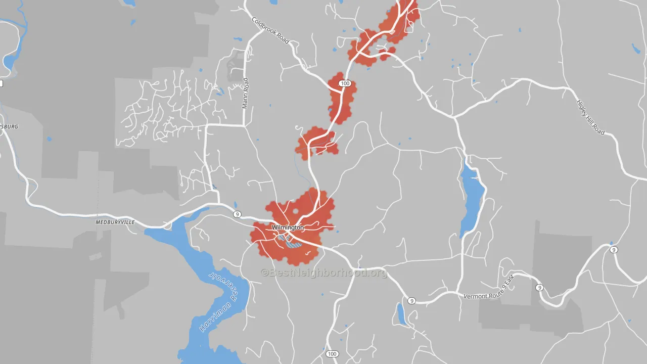 Transit Grade map of Wilmington, VT