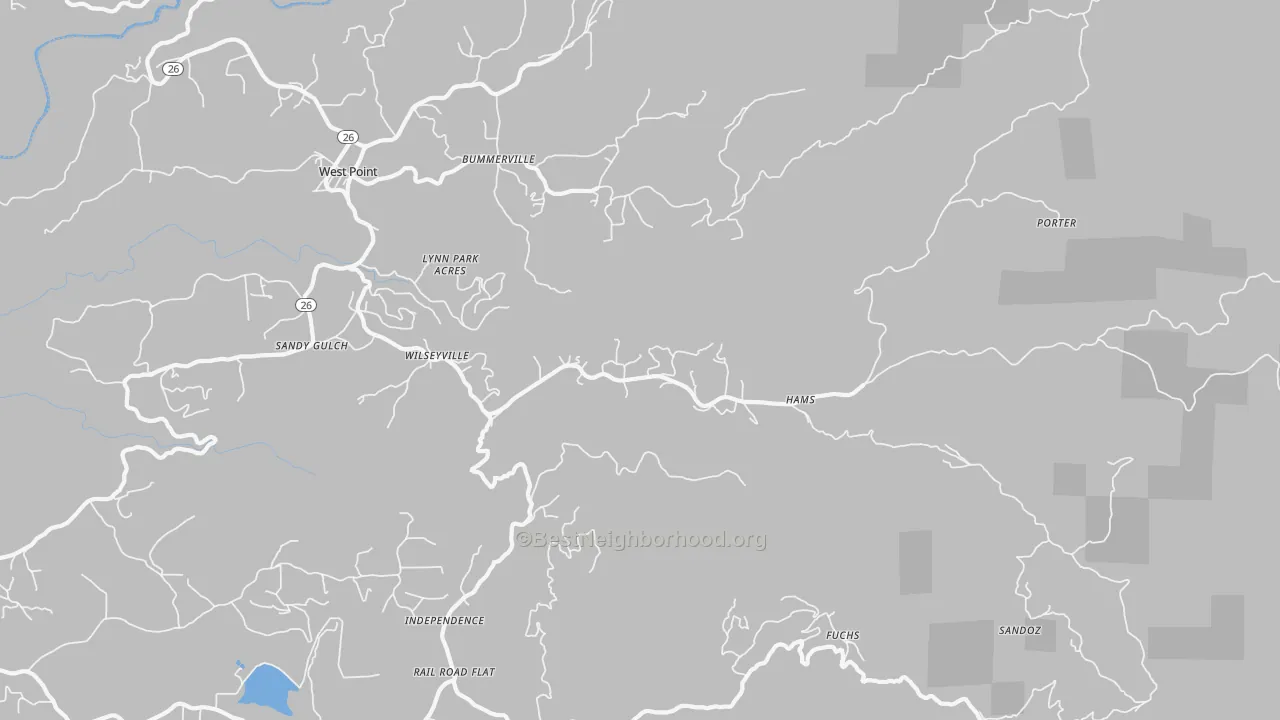 Transit Grade map of Wilseyville, CA