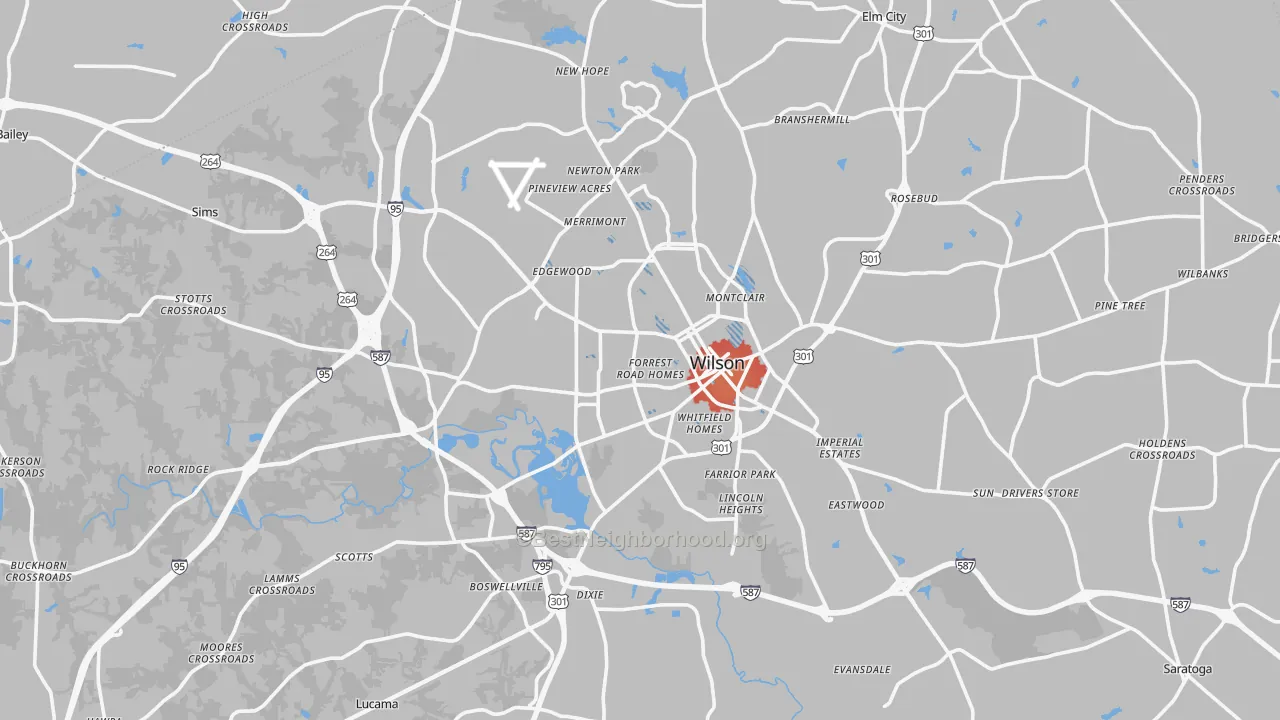 Transit Grade map of Wilson County, NC