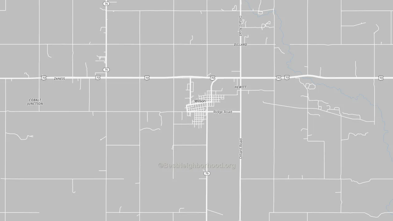 Transit Grade map of Wilson, OK