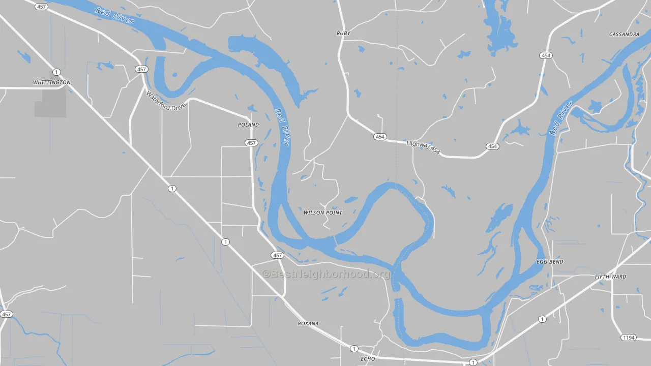 Transit Grade map of Wilson Point, LA