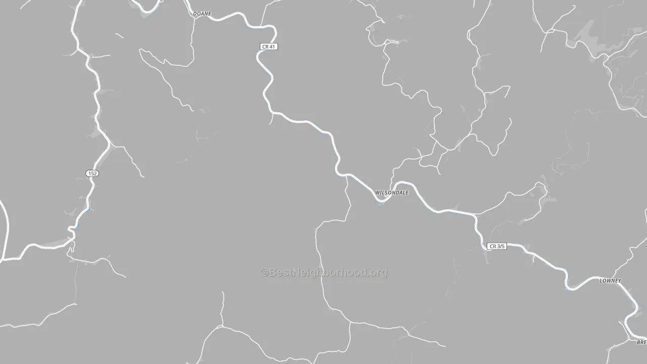 Transit Grade map of Wilsondale, WV