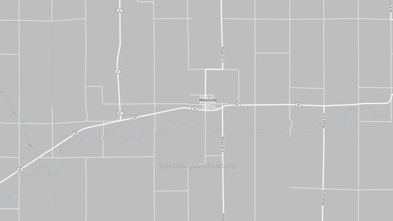 Transit Grade map of Wilsonville, NE