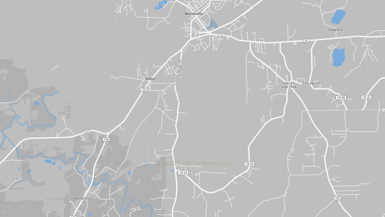 Transit Grade map of Wilton, AL