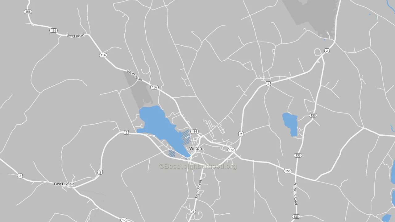 Transit Grade map of Wilton, ME