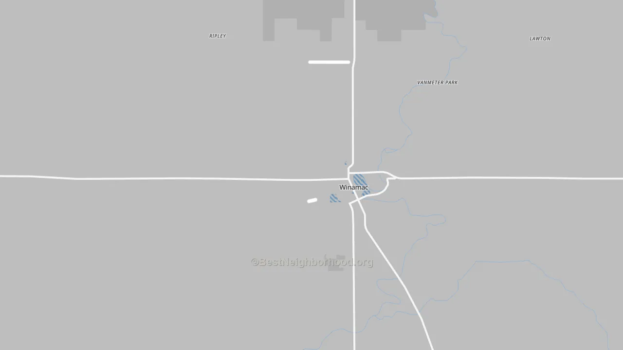 Transit Grade map of Winamac, IN